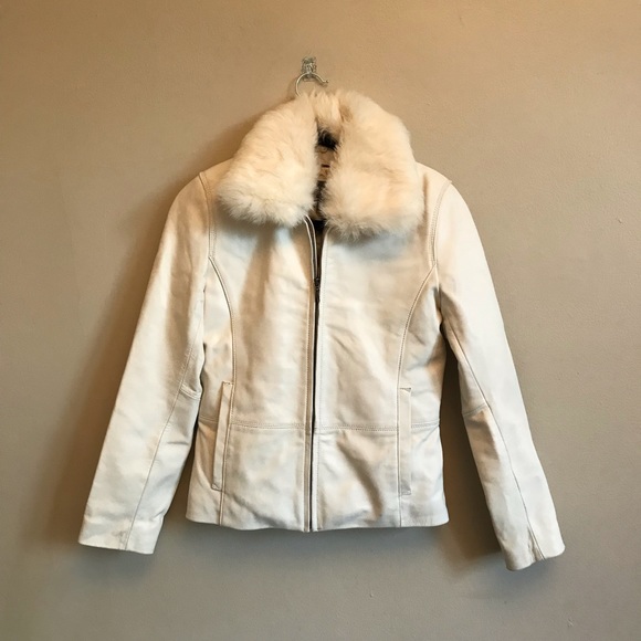 Wilsons Leather Jackets & Blazers - Wilson’s Leather S white leather jacket fluffy